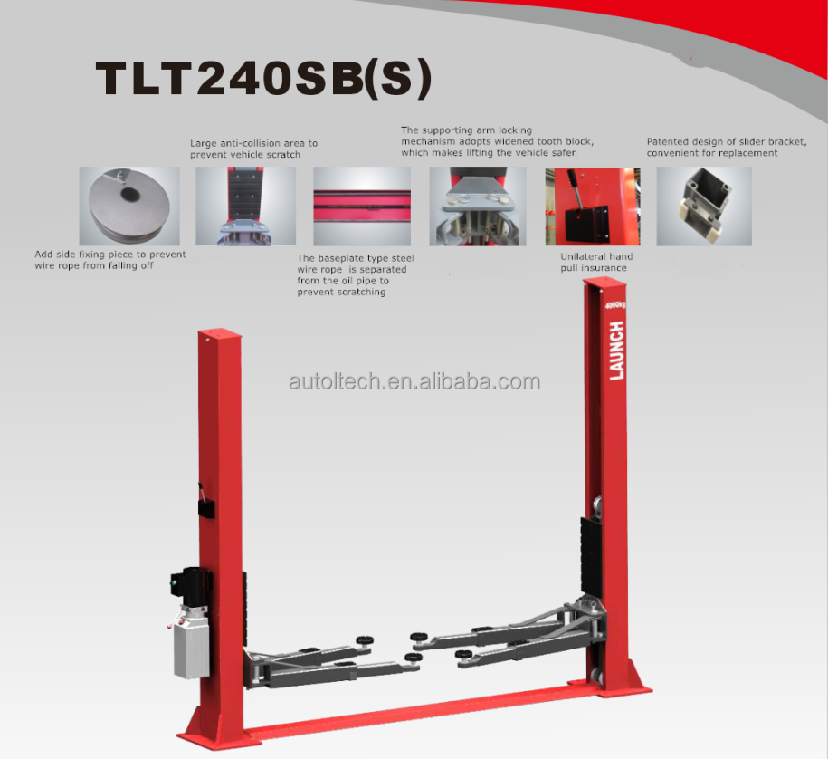 Car Lift LAUNCH TLT240SB(S) Single Point Release Two Post Car Lift ...
