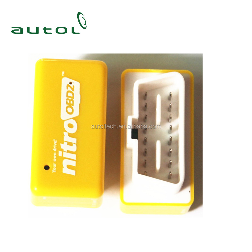 2022 Yellow NitroOBD2 Benzine Performance Car Chip Tuning Box OBD ECU Flash Tool For Benzine (Gasoline) Cars Power Increase 35%