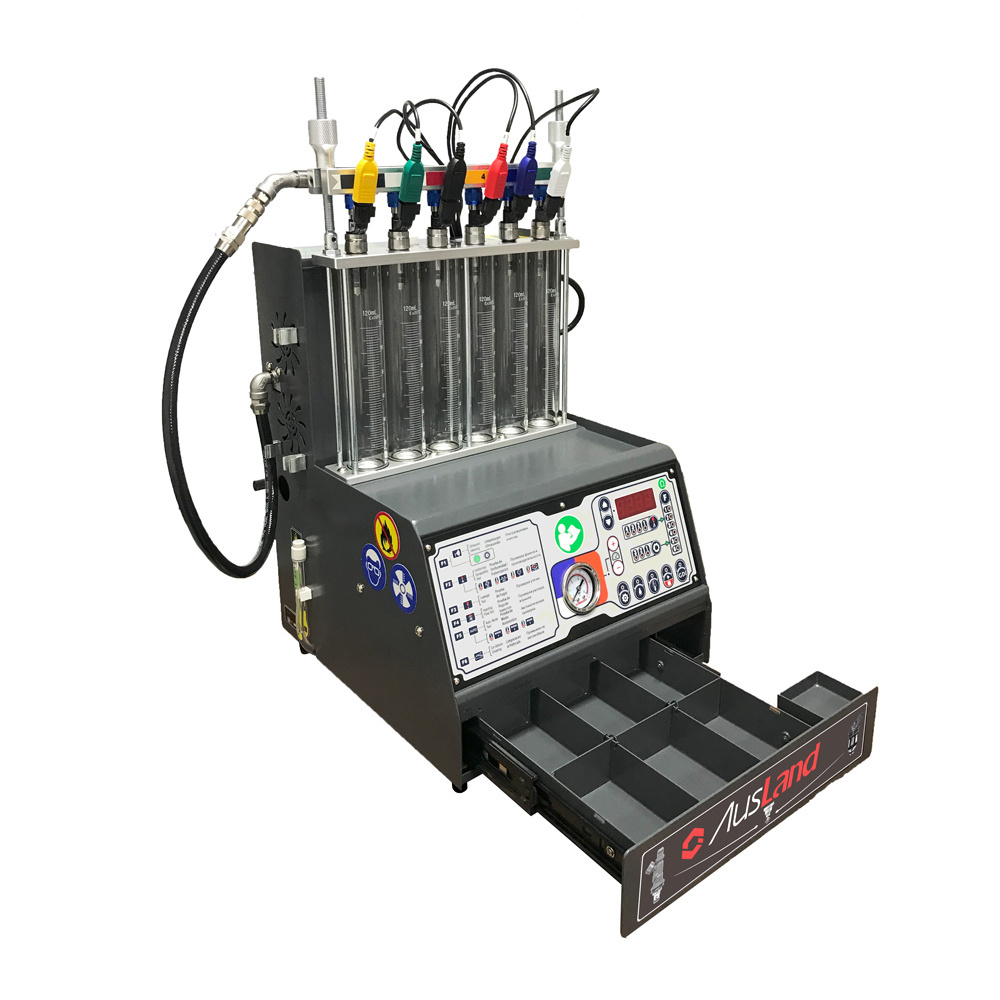 Ultrasonic GDI Injector Cleaner Kit Ausland GDI S6 Fuel Injector Tester And Cleaner 6 Cylinders Support 70V