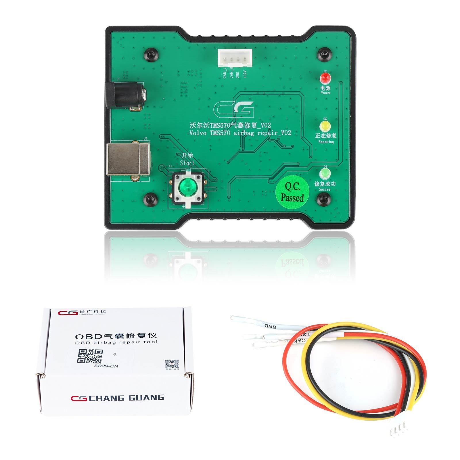 2023 Newest CG TMS570 OBD Reset Tool Airbag ECU Reset Clear the Collision Memory No Welding Without Opening the Cover