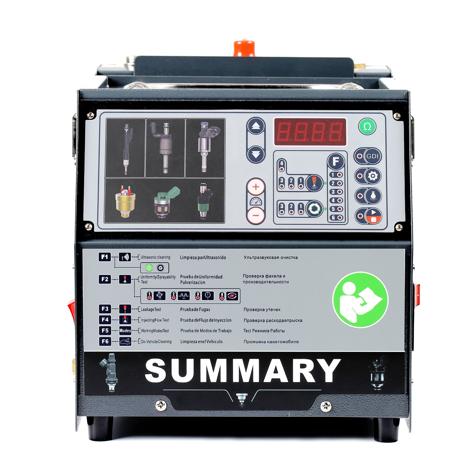 SUMMARY POWERJET GDI S4 Injector Cleaner & Tester Machine Kit Support for 110V220V Petrol Vehicles Motorcycle 4-Cylinder