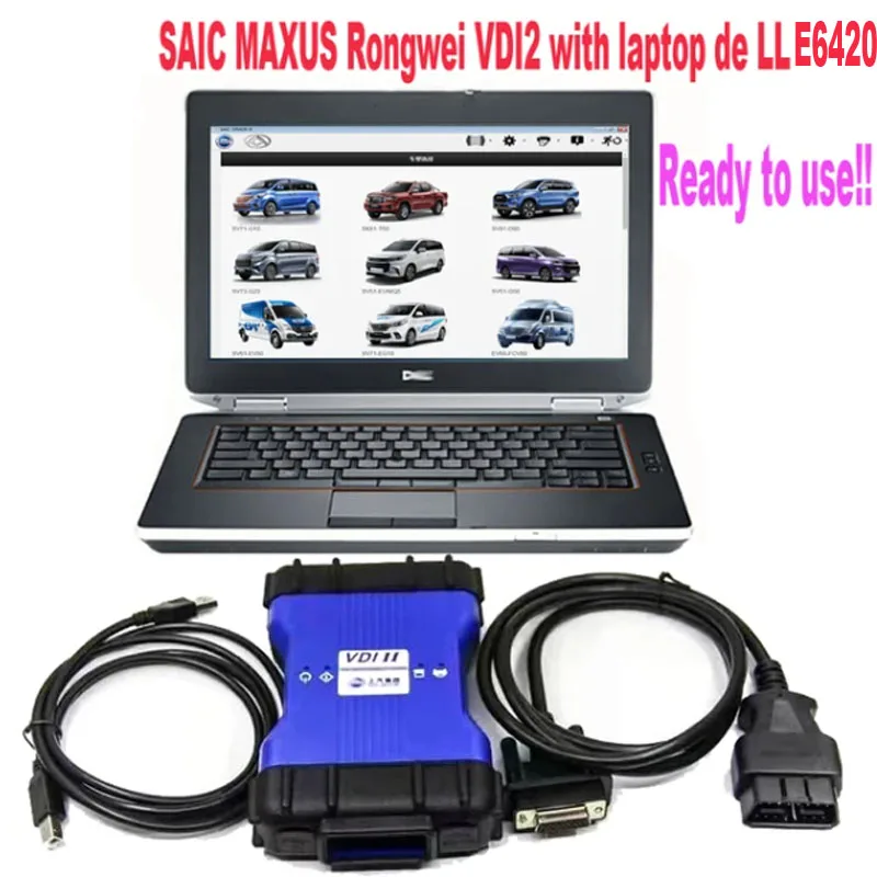 2023 lastest Roewe MG SAIC MAXUS Testing Equipment Obd2 Cable VDI2 Diagnostic Scanner With E6420 Laptop Ready To Use