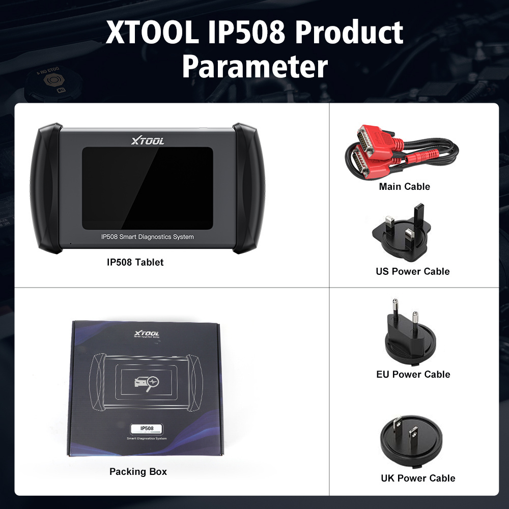 XTOOL InPlus IP508 OBD2 5 System Diagnostic Tools Car ABS SRS AT Engine Scanner with EPB Oil 6 Reset Auto VIN Online Free Update