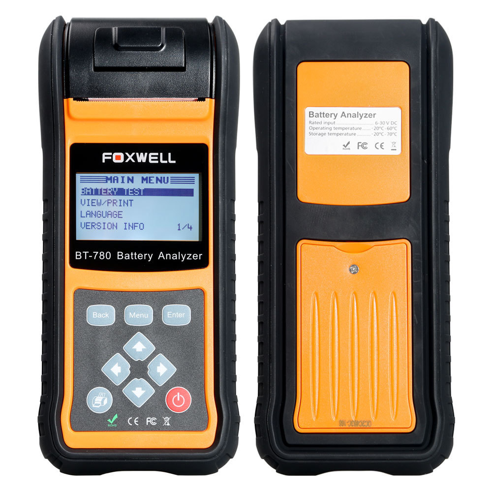 Foxwell BT780 BT-780 Battery Analyzer with Built-in Thermal Printer