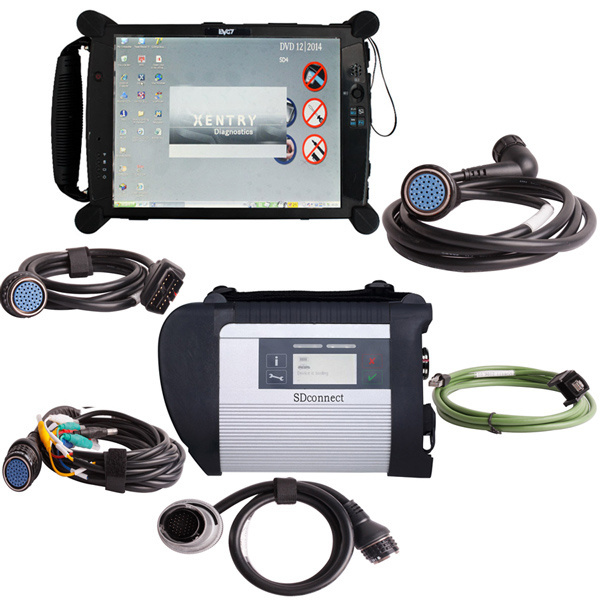 MB SD Connect C4 Star Diagnosis Tool With WiFi 2023.09 Plus EVG7 Diagnostic Controller Tablet PC