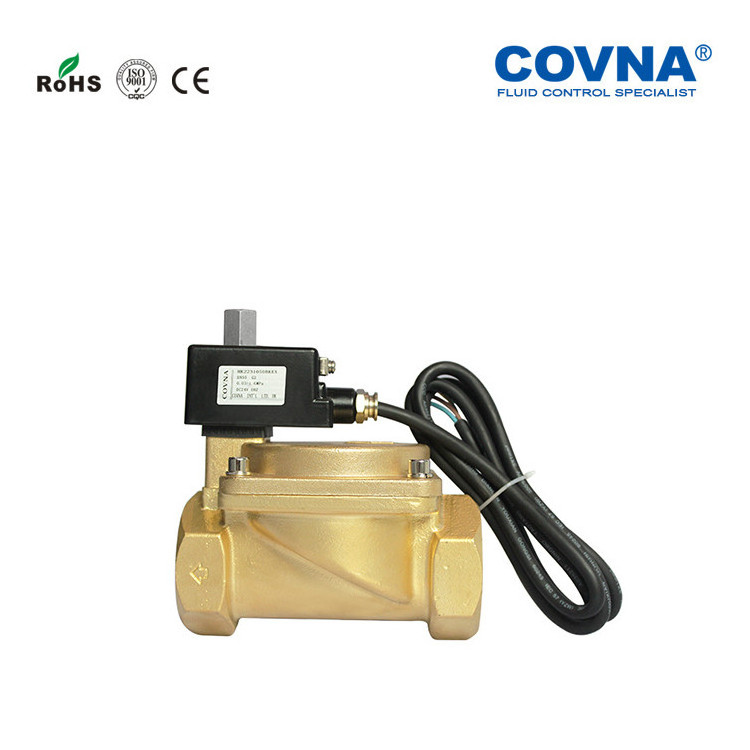 COVNA 1/2 inch 220V DC Solenoid Coil Explosion Proof Magnetic Pilot Operated Solenoid Valve