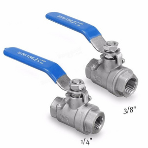 DN20 3/4 inch Stainless Steel 2 Piece Gas Control Manual Ball Valve