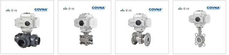 COVNA DN20 3/4 inch Motorised Ball Valve Mini Electric Actuator Water Flow Control Valve