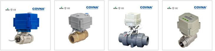 COVNA DN20 3/4 inch Motorised Ball Valve Mini Electric Actuator Water Flow Control Valve