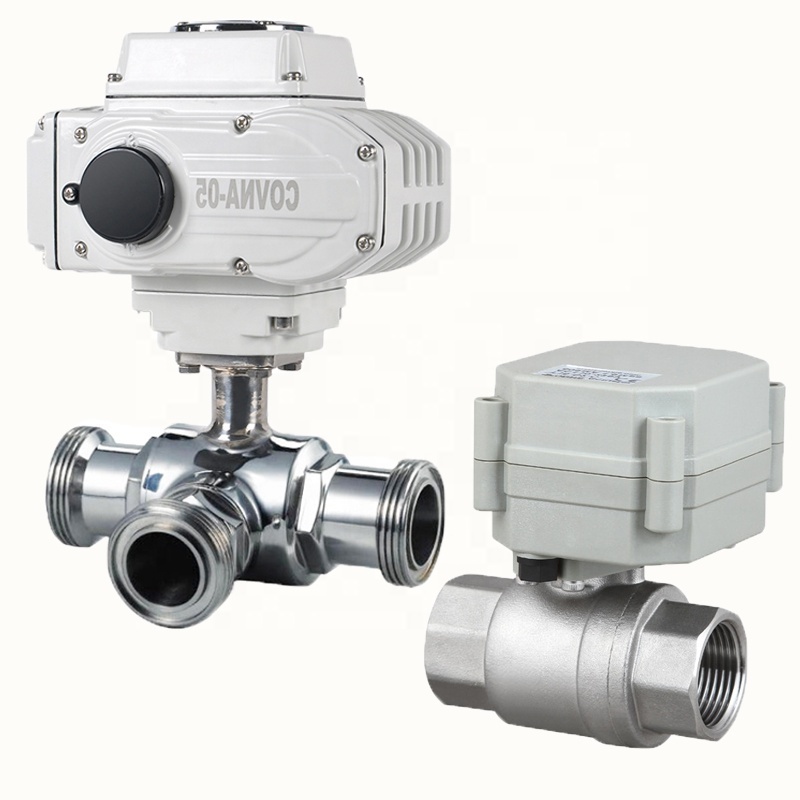 COVNA DN20 3/4 inch Motorised Ball Valve Mini Electric Actuator Water Flow Control Valve