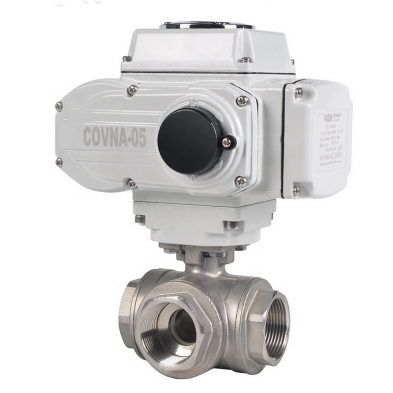 12V DC24V 2.5 inch 2 Way 3 Way BSP Thread Electric Motorized Water Flow Control Ball Valve with Electric Actuator