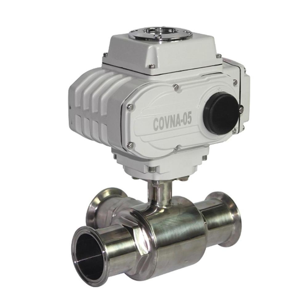 COVNA DN15 1/2 inch Sanitary Stainless Steel 3 Way L Port Motorized Ball Valve