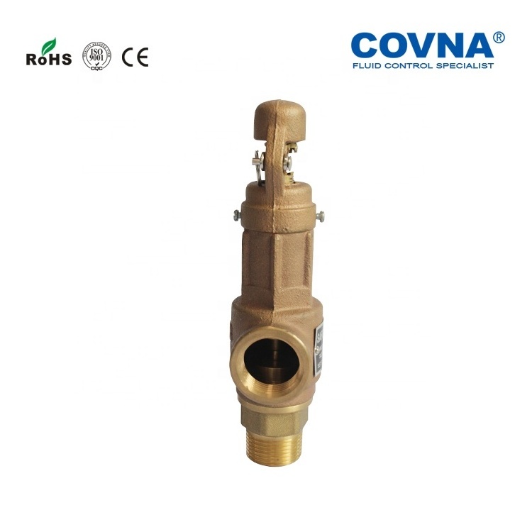 COVNA DN50 2 inch NPT / BSPT Thread Brass Bronze Boiler Steam Safety Relief Valve with Lever