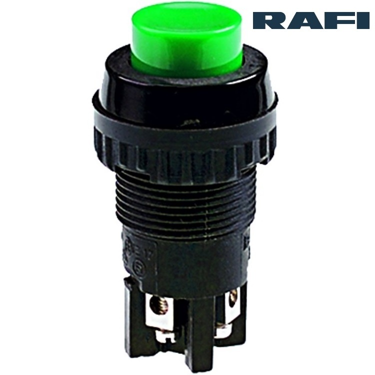 RAFI Electronics 18 mm pushbutton switch 1.01102  1 NC + 1 NO