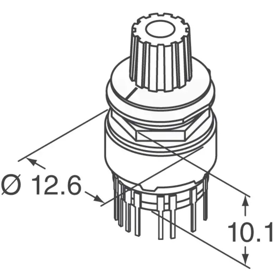 12 position rotary switch MR-K112 NKK Switches MRK112-A