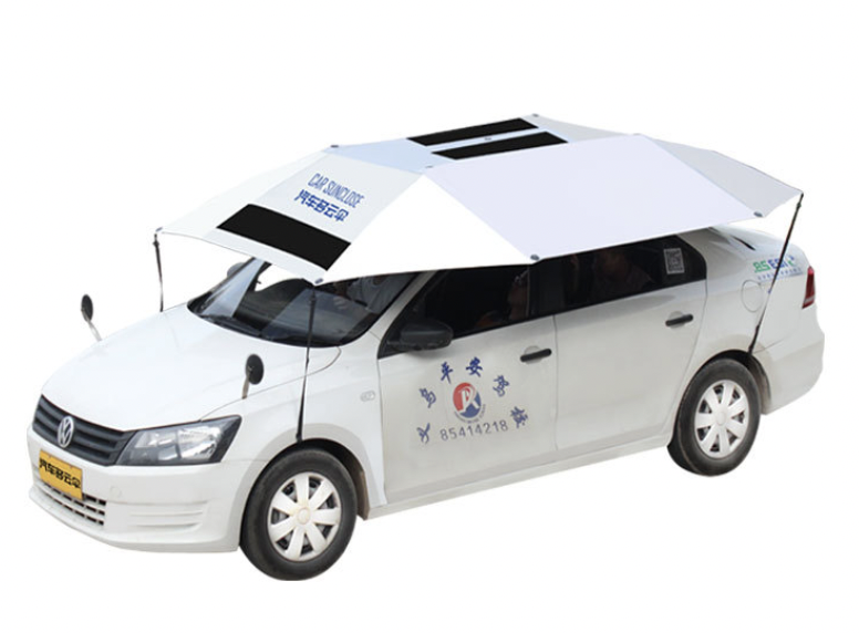 Mobile roof, car sunshade, summer sun protection and shading