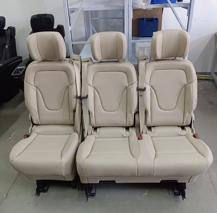 2024 Custom car interior leather cheap car 3 person rear seats rear seats bus driver seat for Benz Vito V class & Metris