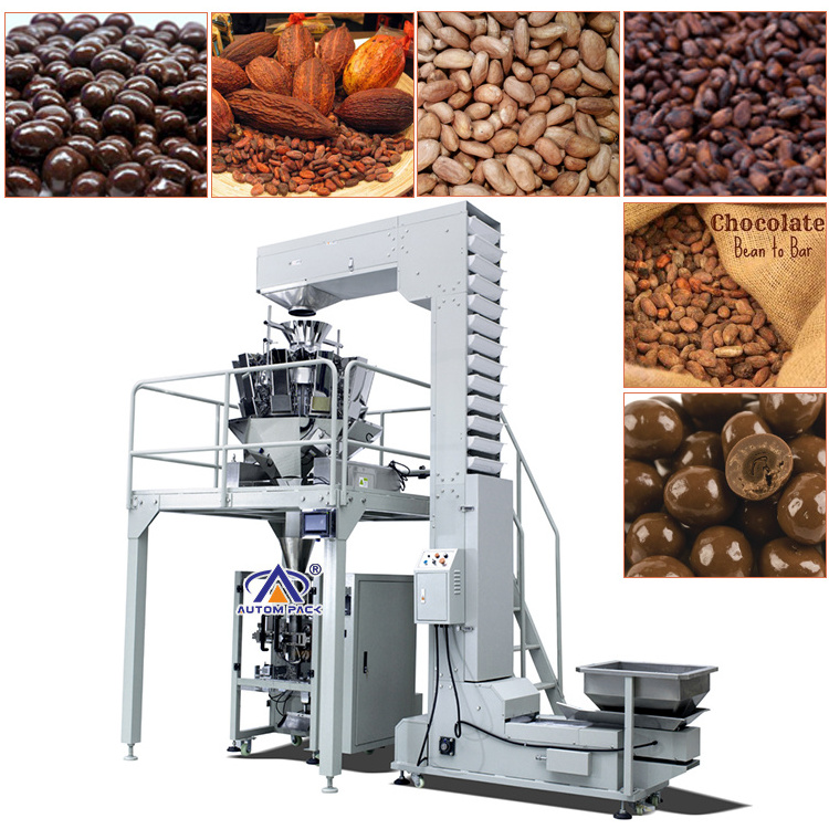 High Accuracy 10/14 Heads Multihead Weigher Automatic Nitrogen Filling French Fries Soft Candy Gummy Bear Packing Machine Price