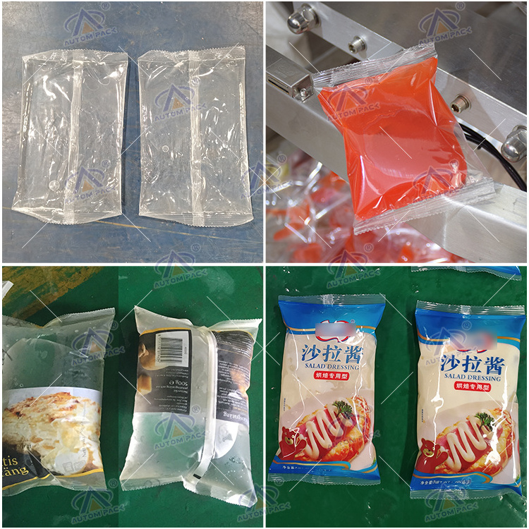 100g 1kg 2kg 5kg Automatic Vertical Film Bag Filling Sealing Sachet Liquid Salad Dressing Chili Sauce Honey Packing Machine