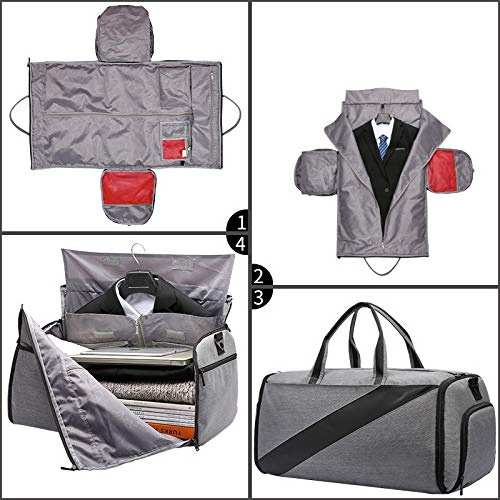 Dance Bag with Garment Rack Duffel Bag Foldable Garment Travelling Suit Bags