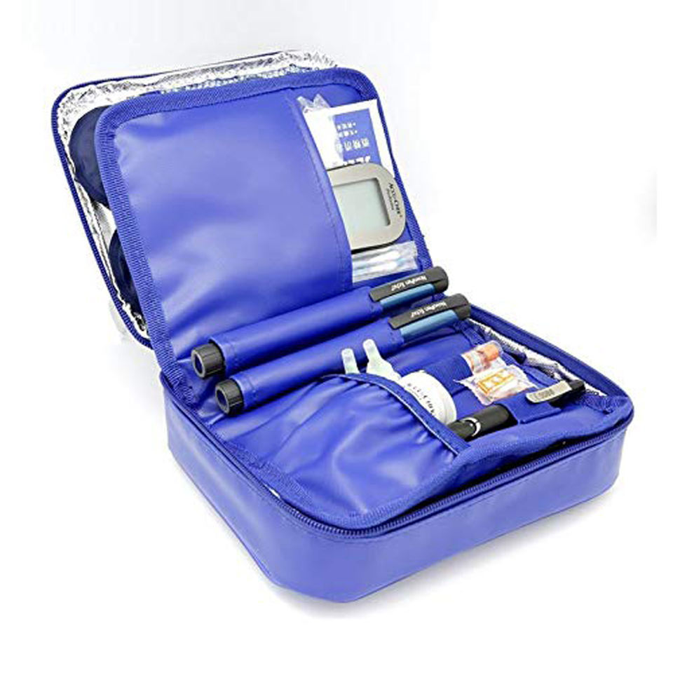 Wholesale Custom Insulated Diabetic Insulin Cooler Bag Case First Aid Medical Bag Insulated Medication for 24 Hours Ice Packs