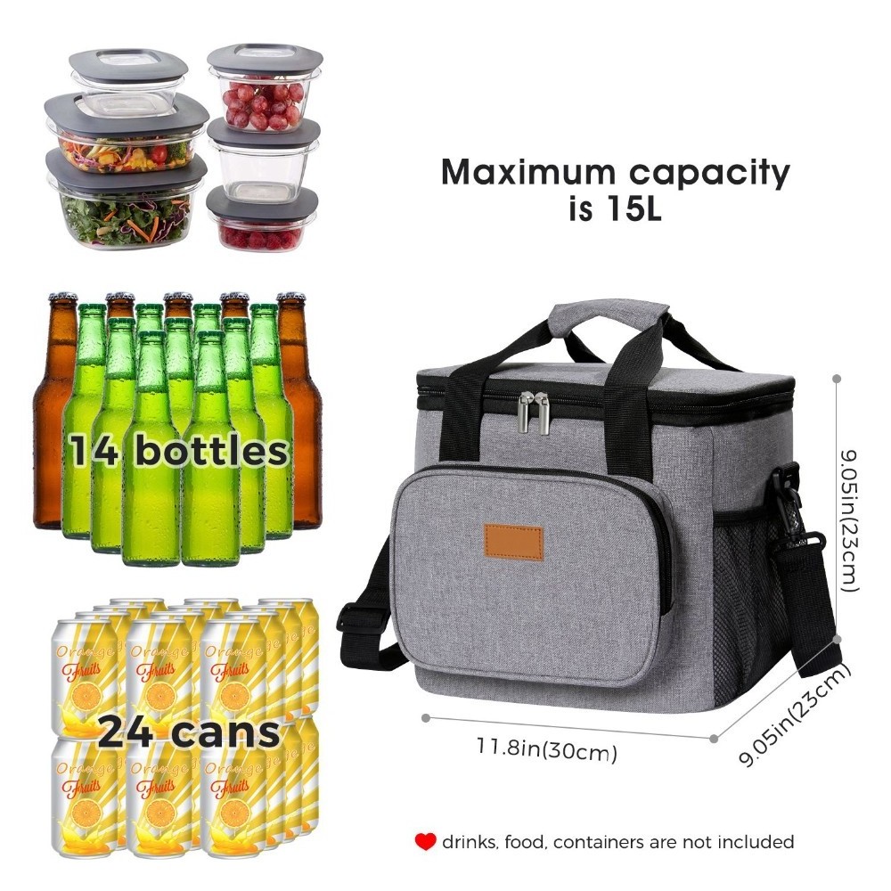 Factory Custom Insulated Lunch Bag Portable Wine Beach Picnic Camping Cooler Bag High Quality Food Delivery Bag