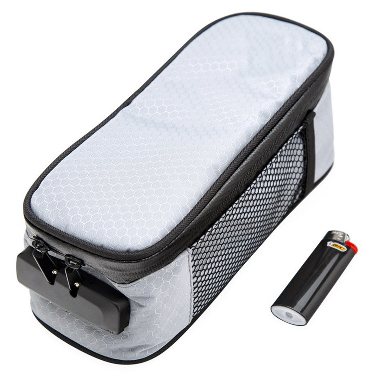 Travel Carbon Fiber Small Smell Proof Case Bag With Combo Lock