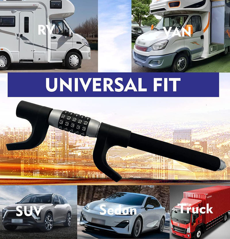 High Quality Universal Intelligent Steering Wheel Lock With A Password Anti-theft Security Lock Car Combination Lock