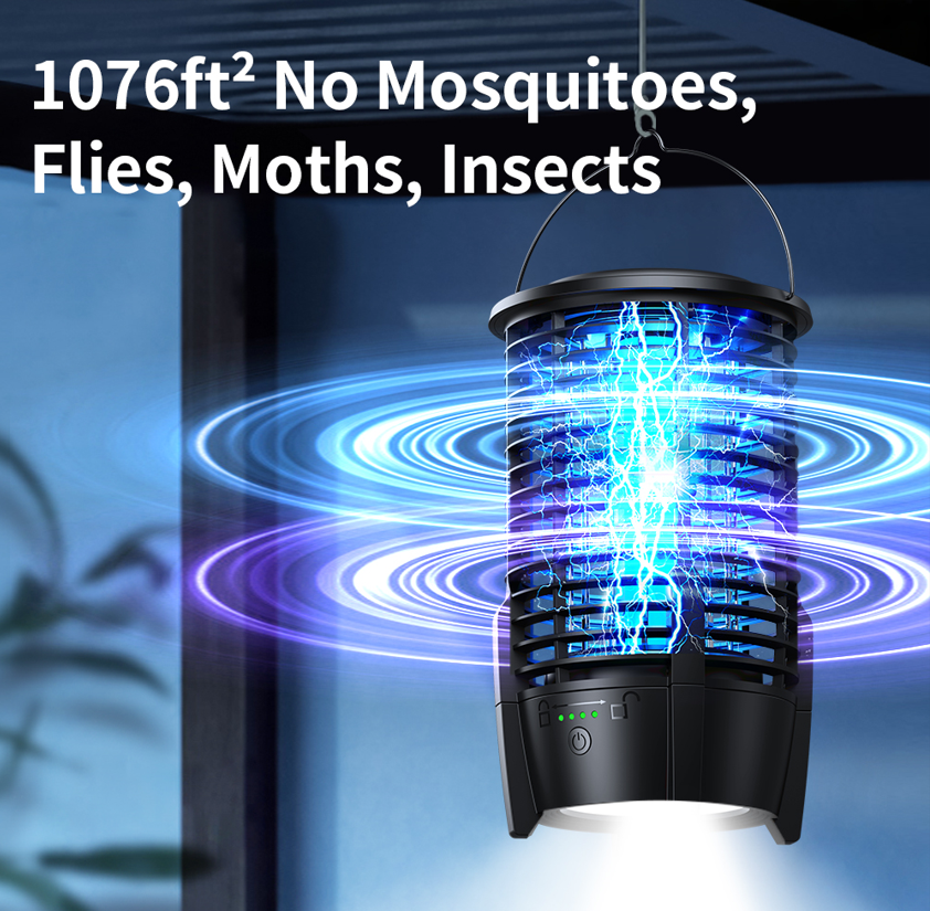 Indoor and outdoor Insect Repeller Bug Zapper Light Wave 360 Degree Electric Shock Physical Uv Lights Led Mosquito Killer Lamp