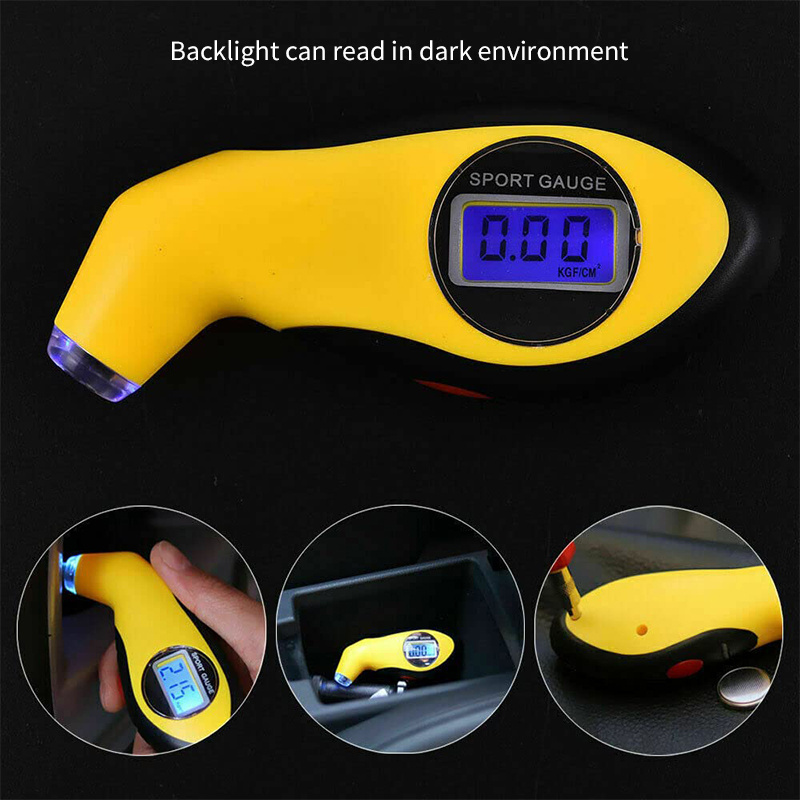 Customized Car Vehicle Small Mini Digital Lcd Backlight Type Tire Pressure Air Gauge For Trucks