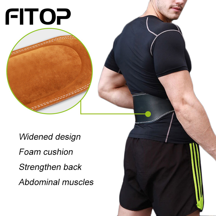 High quality hot selling PU leather weightlifting custom logo gym belt weight lifting belt