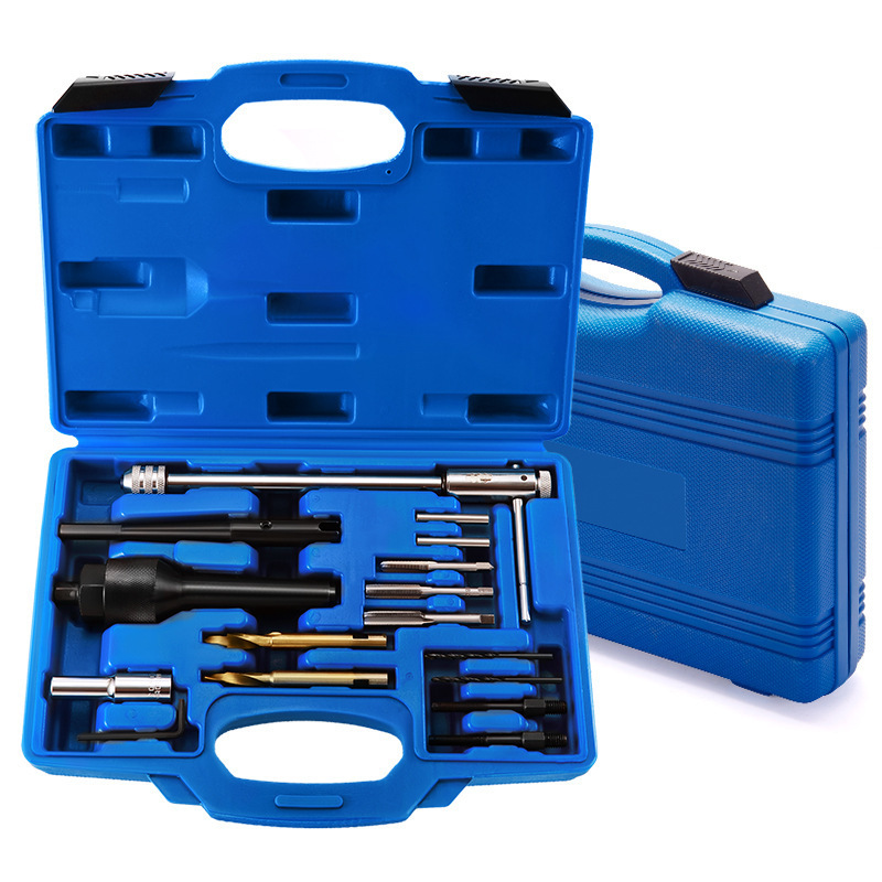 8mm 10mm Damaged Glow Plug Extractor Repair Tool Set 16Pcs Glow Plug Removal Remover Tool Kit Set