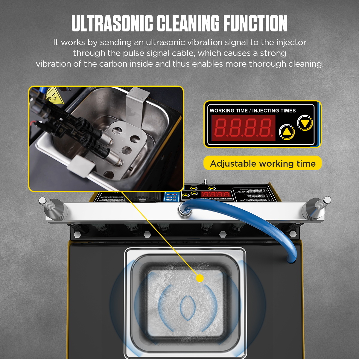 2023 Automotive Tool AUTOOL CT400 220V GDI Car Engine Injection Test Machine Best Ultrasonic Fuel Injector Cleaner 6cylinder