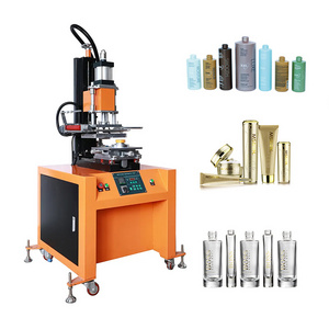 H200FR semi auto flat Round plastic perfume bottle glass automatic hot foil stamping machine