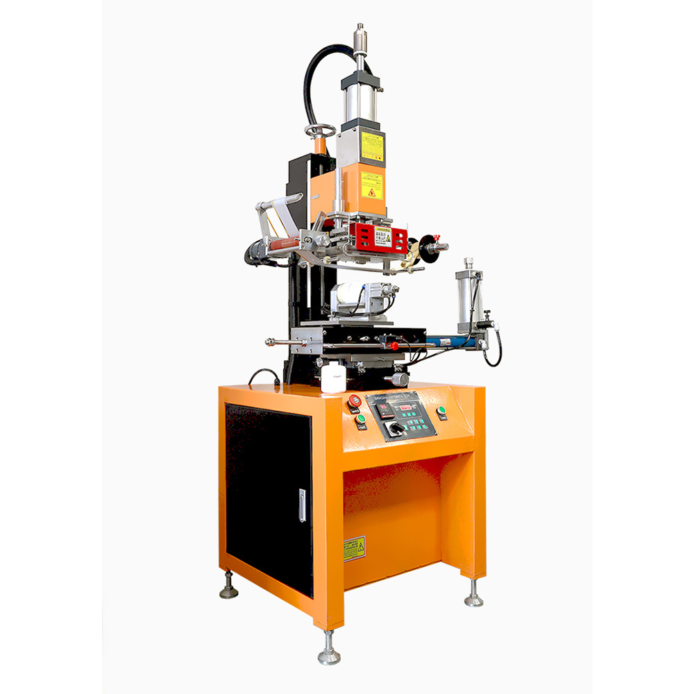 H200FR semi auto flat Round plastic perfume bottle glass automatic hot foil stamping machine