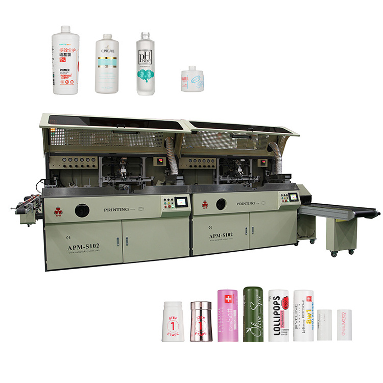 S102 automatic screen bottle printing machine screen printing for plastic