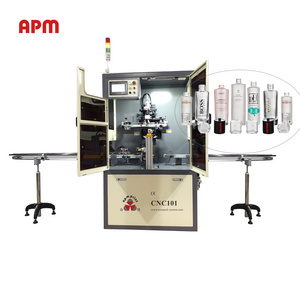 High Precision Round, Square, and Flat Glass Bottles Screen Printing Machine with PLC Servo System and Color Sensor