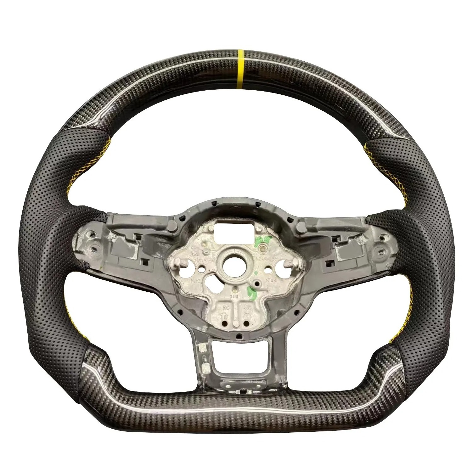 BOPUSHI 3K Real Wholesale Be Spoke Perforated Carbon Fiber Steering Wheel For Vw Golf GTI R MK6 MK7 MK8