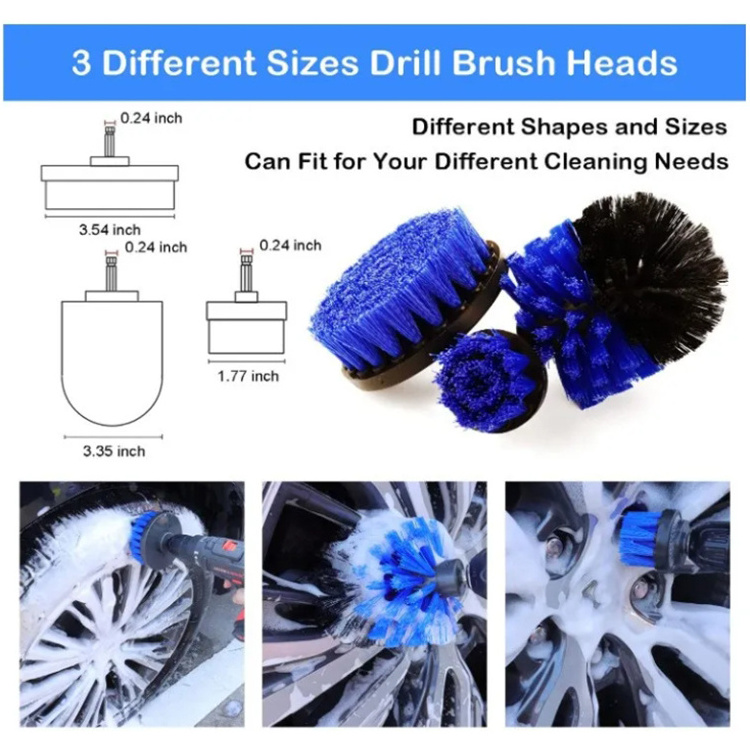 Abiram high quality wholesale auto detailing brushes car wash brush cleaning tools set for car