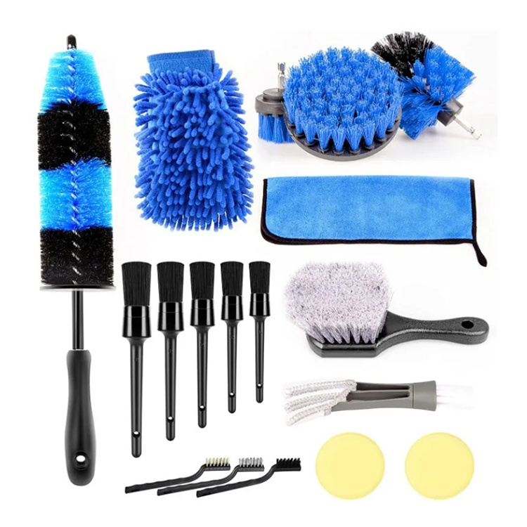 Abiram high quality hot selling auto detailing brushes car wash brush kit for car