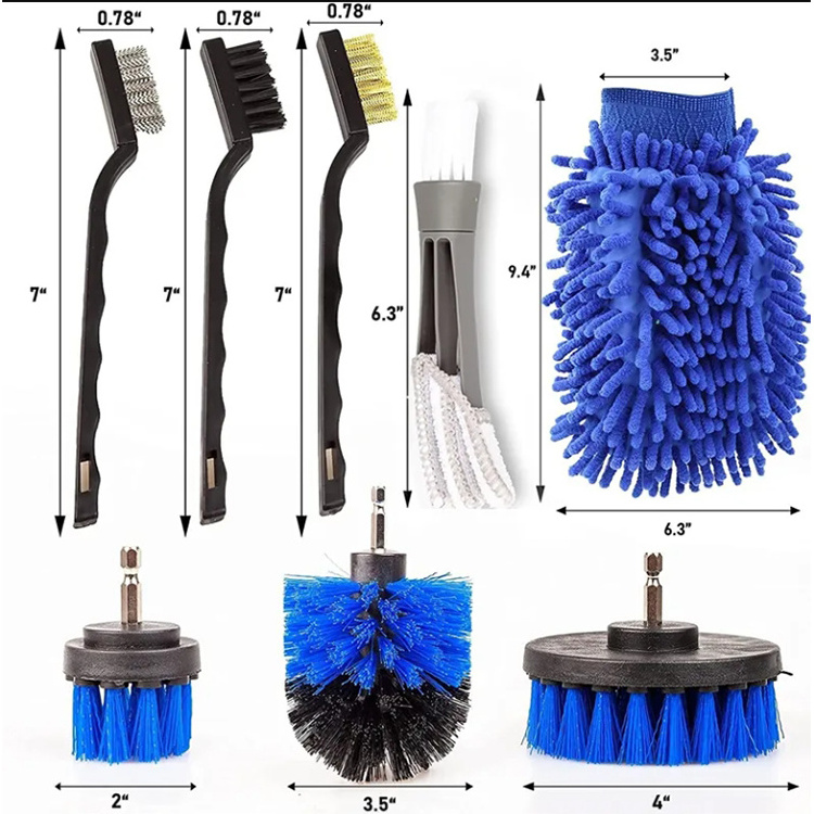 Abiram high quality wholesale auto detailing brushes car wash brush cleaning tools set for car