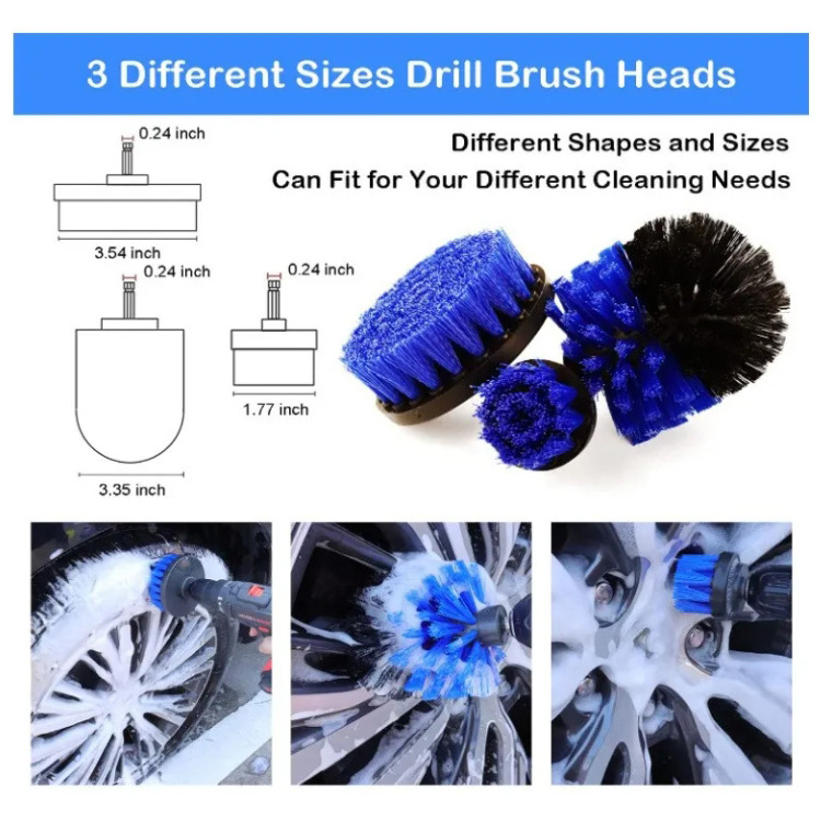 Abiram high quality hot selling auto detailing brushes car wash brush kit for car