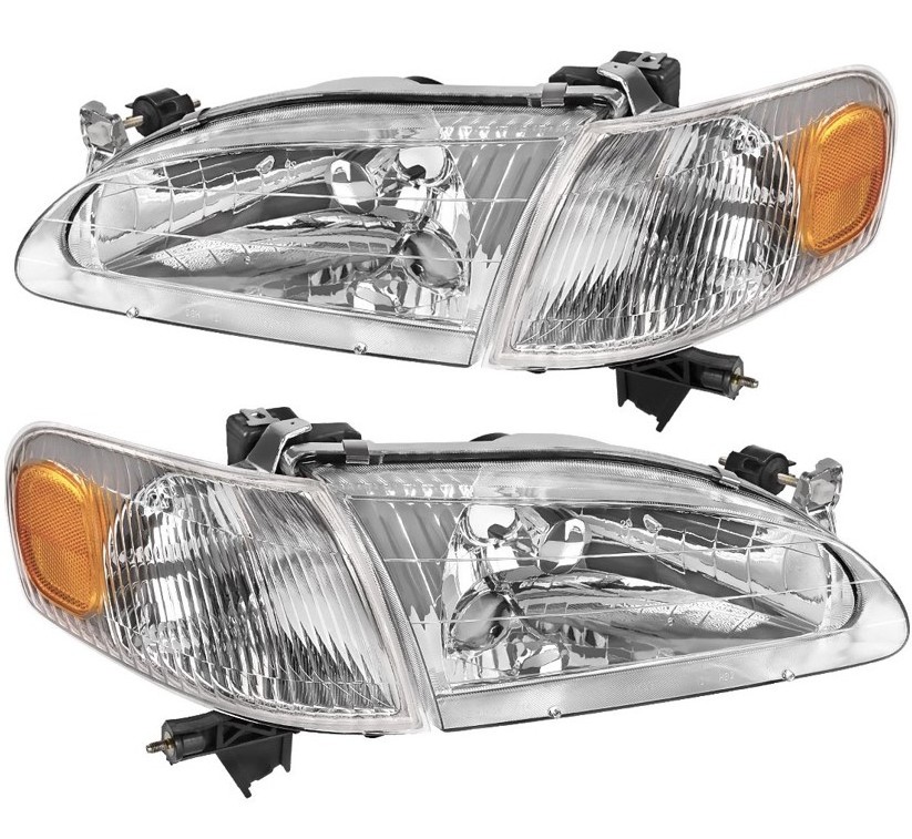 Pair Headlamp Corner Parking Lights Kit Set For Toyota Corolla 1998-2000 Headlight