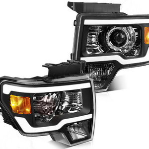 Auto Lighting Systems Halogen Xenon Headlights Car Headlamp LED Headlights for Ford F150 2009-2014 Black Projector 12V Clear