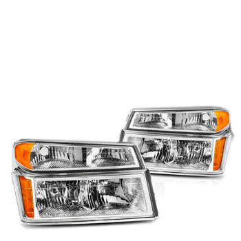 Car Light Lamp Headlight Set Driver & Passenger  DOT For Chevy Colorado 2004 2012 Headlights