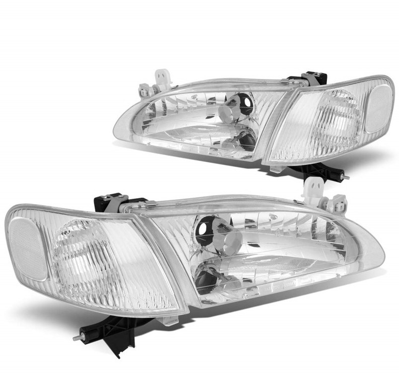 Pair Headlamp Corner Parking Lights Kit Set For Toyota Corolla 1998-2000 Headlight