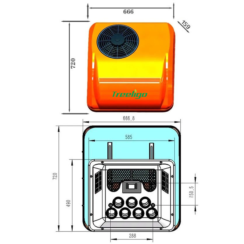 Truck Rv Rooftop Caravan Camper Roof Top Electric For Aire Acondicionado 12v Air Air Conditioner