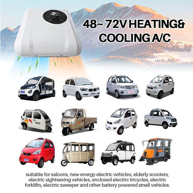 Treeligo 12v 24V Universal 48V 72V  Volt Air Conditioner Rooftop Parking Air Conditioner For Truck RV Boat