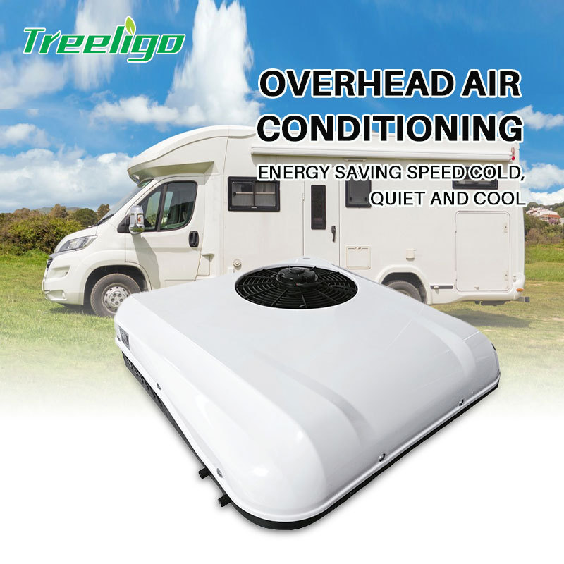 Treeligo 12v 24V Universal 48V 72V  Volt Air Conditioner Rooftop Parking Air Conditioner For Truck RV Boat