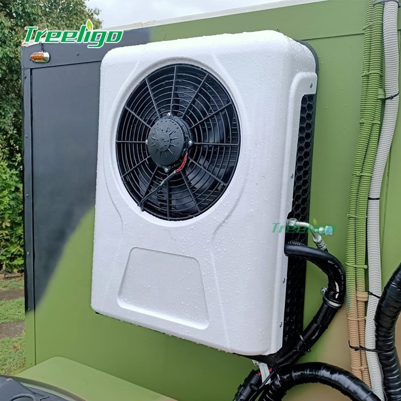 24v dc air conditioner for truck universal camper 12 volt rvs parking cooler electric split air conditioning Excavator tractor